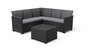 ELODIE 5 SEATER CORNER SMOOTH ARMREST WITH STORAGE TABLE