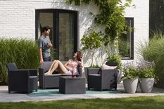 Claire 2 seater sofa set with storage table